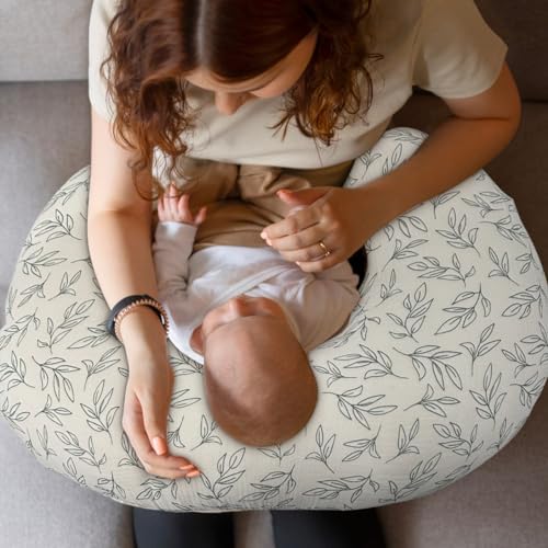 Two pack nursing pillow covers folded in nursery