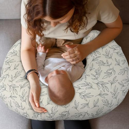 Two pack nursing pillow covers folded in nursery