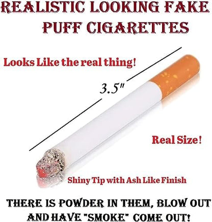 Zugar Land prop cigarettes showing speckled brown filter and lit red tip detail