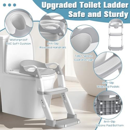 Folded Jabaka Circle potty training seat for compact bathroom storage