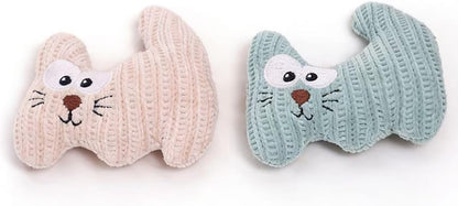 Soft plush cat chew toys with catnip interior for interactive cat play.