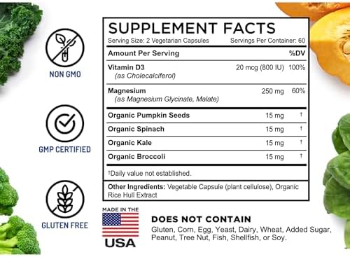 FarmHaven vegetarian magnesium capsules showcasing clean plant based ingredients