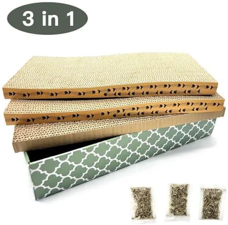 Durable recycled paper cat scratcher box close up