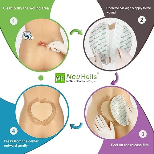 NeuHeils imported waterproof silicone wound bandage back layer displaying the protective barrier.