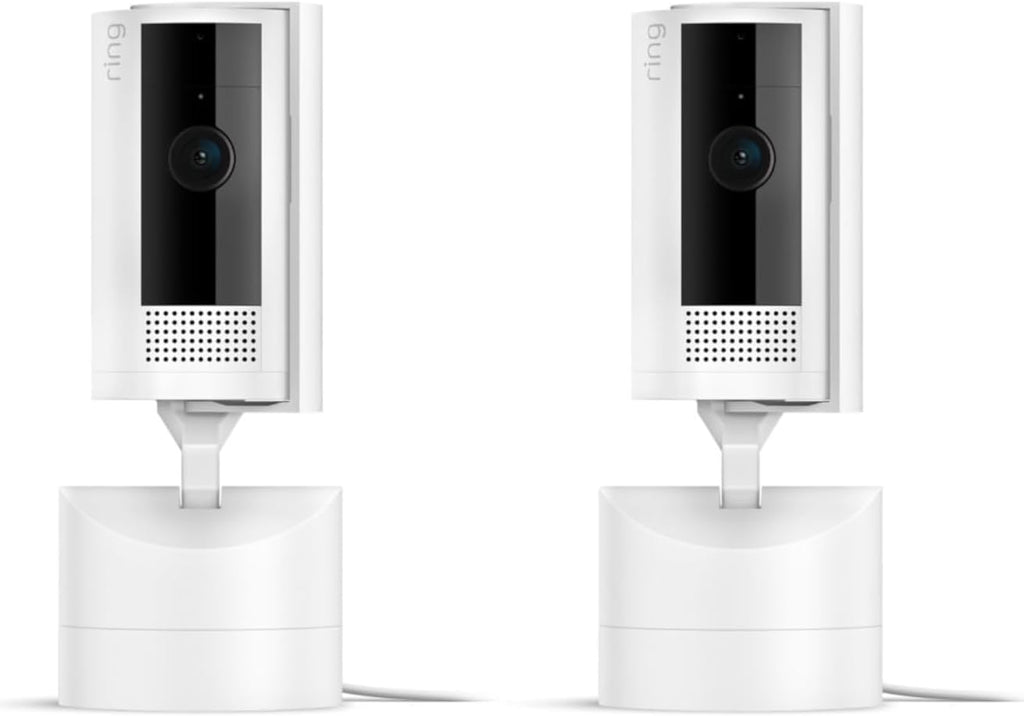 Ring security camera showing 360-degree rotation