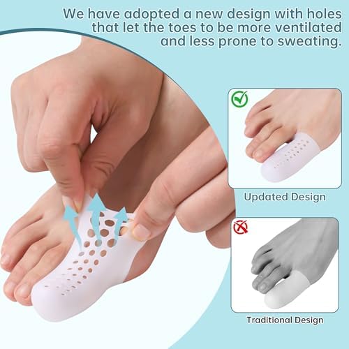 Close up of flexible medical grade gel material on Hoogoo toe cap.