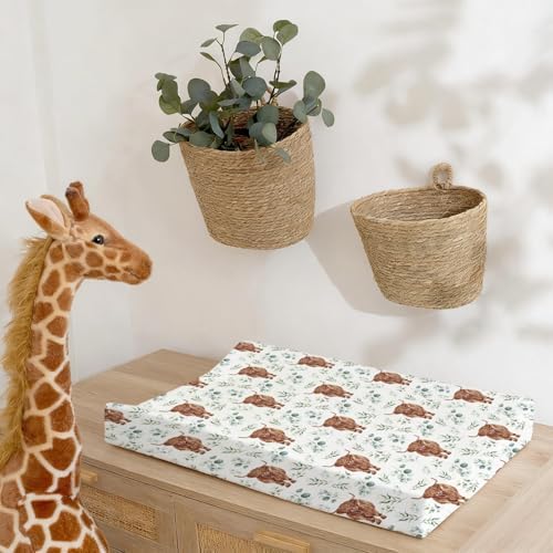 Packaged view of Tewrnvioc botanical nursery changing pad sheet
