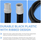 Magluv heavy duty canister filter hosing emphasizing the kink resistant ribbed structural design.