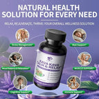 Sixty vegetarian capsules of Lukaree L-Theanine and kava root formula for calm focus