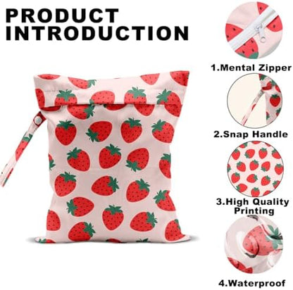 Waterproof wet dry bag holding swimsuit and beach gear