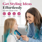 Festive Fun Hair Chalk Combs, 10 Colors Temporary Hair Color Comb Dye for Kids, Washable Makeup Stuff, Birthday Christmas Gifts for Girls Ages 4 5 6 7 8 9 10+, Safe DIY Party Cosplay (1 Set 6 Colors) - Image 3