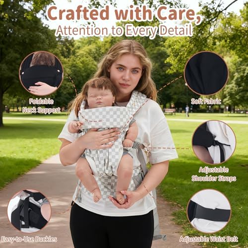 Side view of Grownsy soft structured baby carrier with adjustable straps