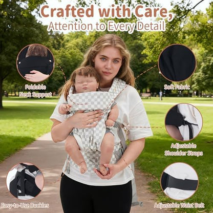 Side view of Grownsy soft structured baby carrier with adjustable straps