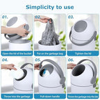 Leasote nursery trash can showing airtight sealing baffle
