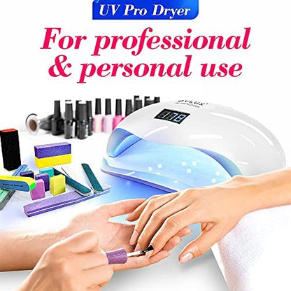 OVLUX 180W UV LED Nail Lamp â€“ Professional Gel Nail Dryer with 57 LEDs, Auto Sensor & LCD Display, Fast Nail Polish Dryer for Gel Polish, UV Light for Gel Nails, All Gel Types, Adapter Included - Image 4