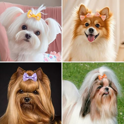 Handmade grosgrain ribbon bows for puppy styling