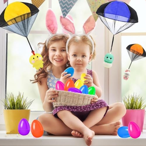 Close up of non toxic plastic holiday egg fillers showing bright assorted colors