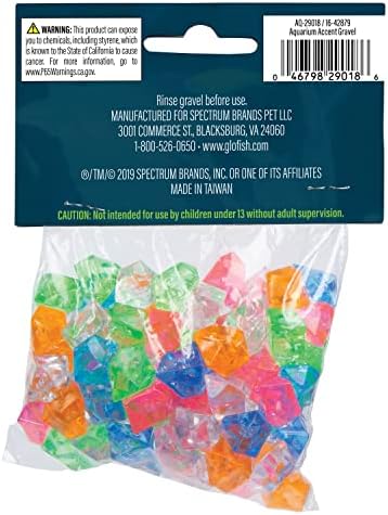 GloFish gravel highlighting aquarium plants and decor