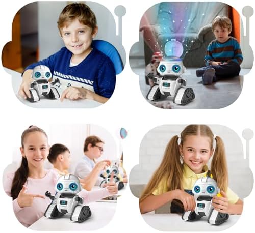Back view of Aikmi robot toy showing high quality design