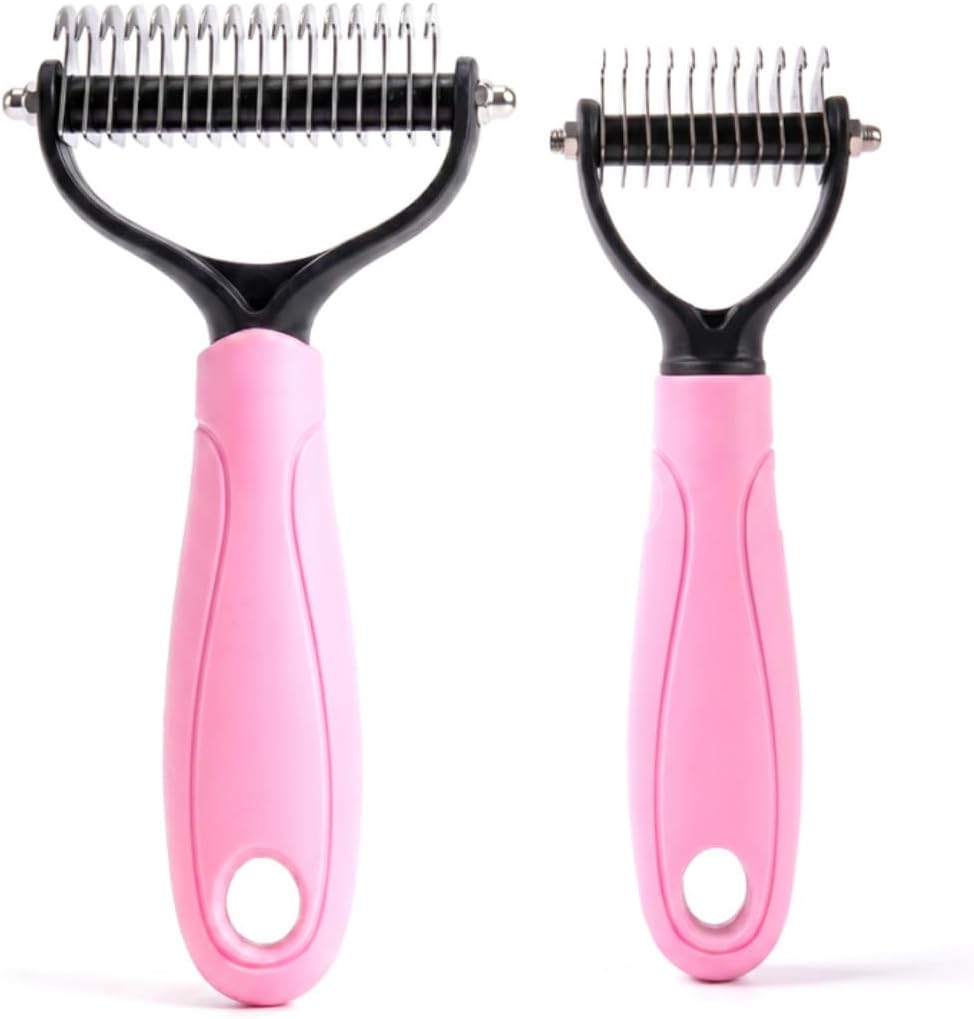 Pet Grooming Tool, 2026 New Undercoat Rake Deshedding Brush for Dogs & Cats, Double Sided Dematting Comb for Detangling Long Matted Fur (Blue, Large) - Image 9
