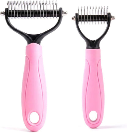 Pet Grooming Tool, 2026 New Undercoat Rake Deshedding Brush for Dogs & Cats, Double Sided Dematting Comb for Detangling Long Matted Fur (Blue, Large) - Image 9