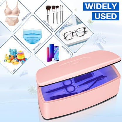 Professional pink beauty tool sanitizer for nail salons and home
