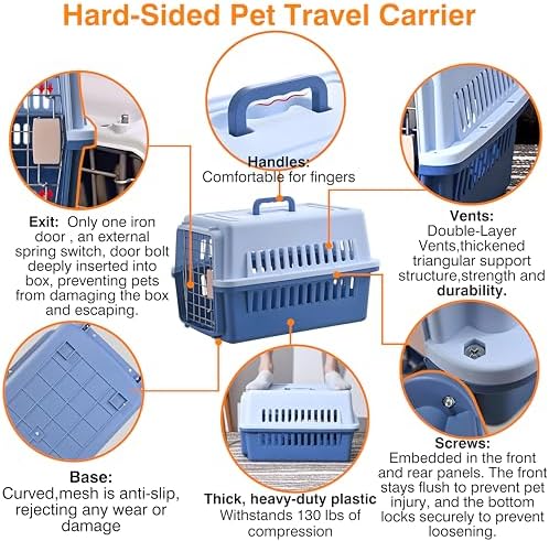 Generic dog and cat crate top handle close up view for portability