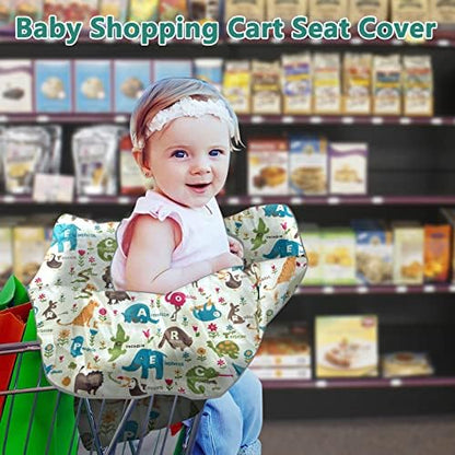 PICcircuit 2-in-1 trolley cover installed on a supermarket shopping cart