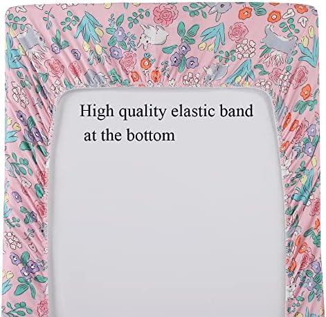 Three pack of Tontukatu premium baby bedding sheets arranged neatly inside a modern nursery setting.