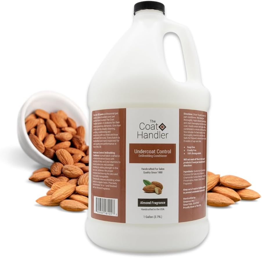 The Coat Handler Undercoat Control Deshedding Conditioner one gallon bottle front view.