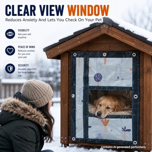 ZZOFSWORM magnetic insulated flap dimensions and clear PVC window details close up