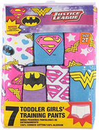 Justice League toddler training underwear pack showcasing the colorful success tracking goal chart.