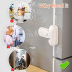 Eudemon safety lock installed on white refrigerator
