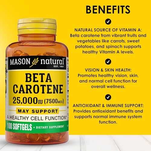 Mason Natural softgels bottle nutritional label and ingredients