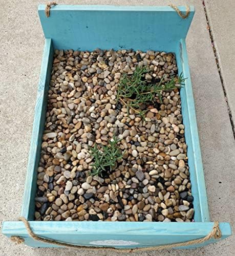 Bag packaging display showing 12 pounds river rock stones