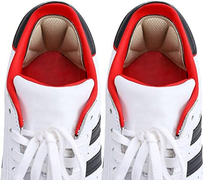 Beige heel cushion inserts for men and women showing thickness and texture.
