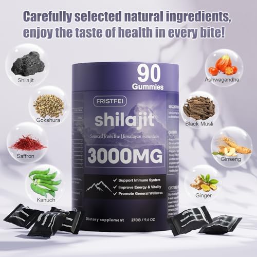 Fristfei Ayurvedic mineral supplement showing fulvic acid nutrition facts label
