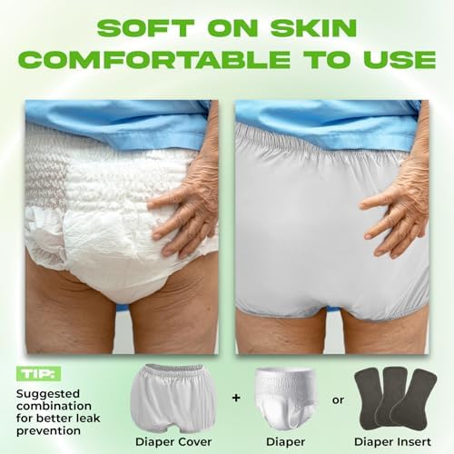 Menpol gray waterproof incontinence pants flat lay