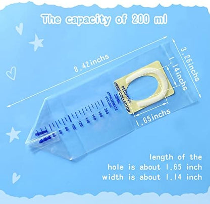 Close up of Sosation pediatric collector with graduated measurement scale