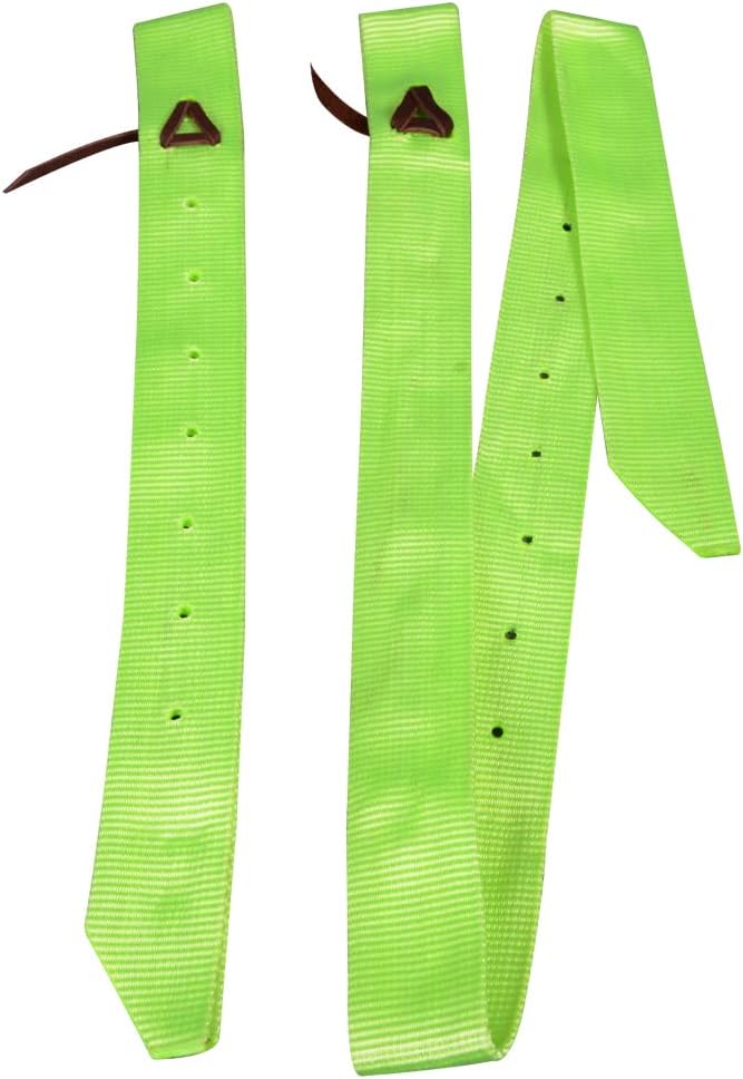 Hilason premium nylon cinch strap set showing both the tie strap and off billet piece together.