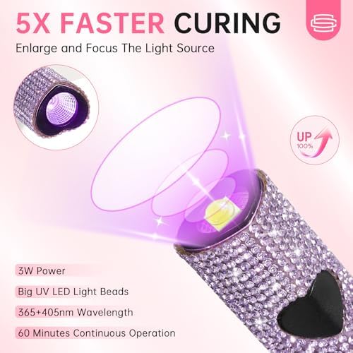 Side profile of Diesisa cordless USB rechargeable nail lamp