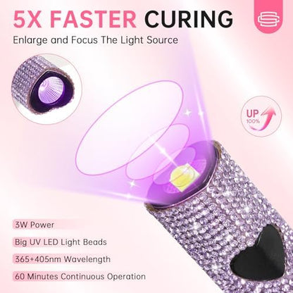 Side profile of Diesisa cordless USB rechargeable nail lamp