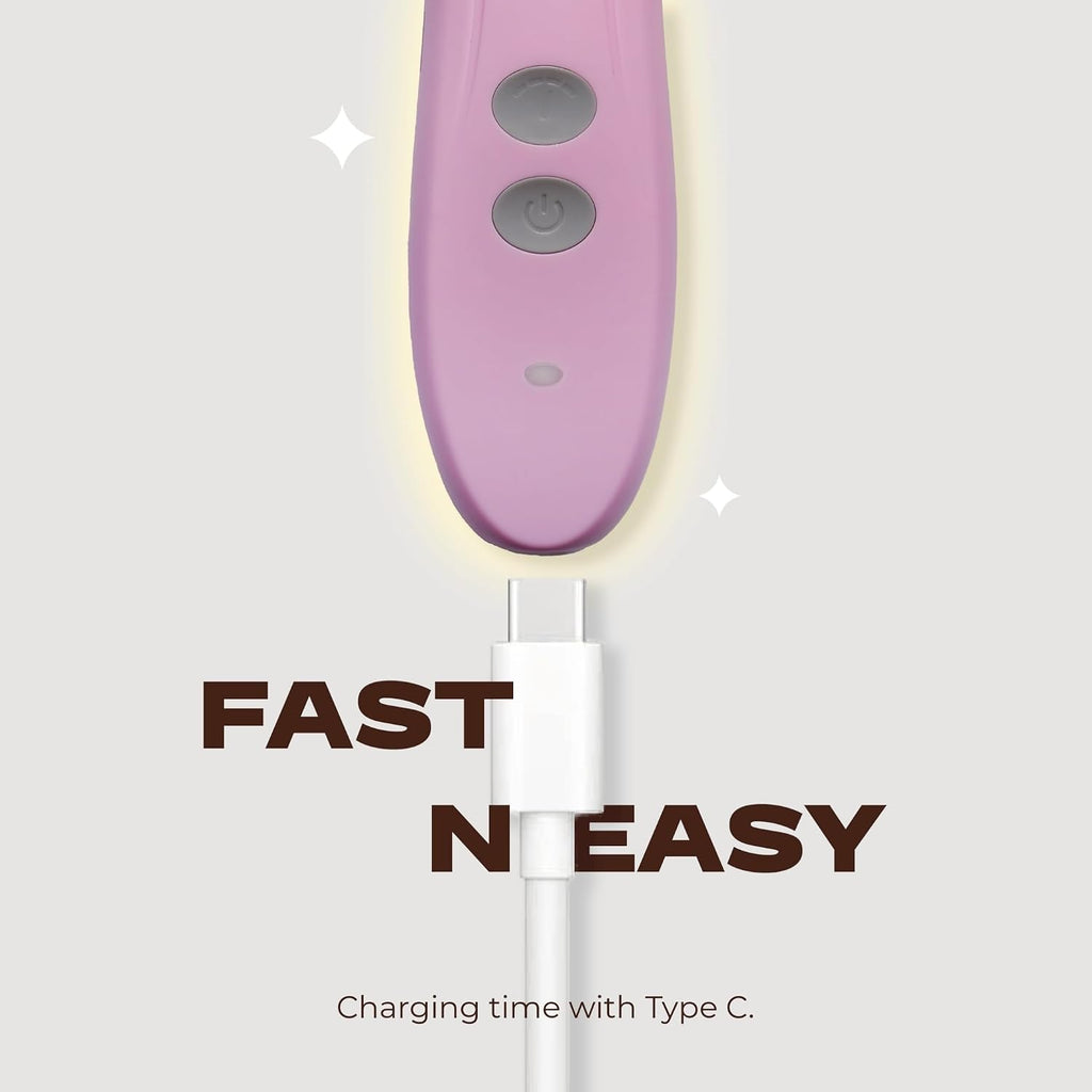 USB-C fast charging port view on the authentic Balmoni premium cordless animal clipper.