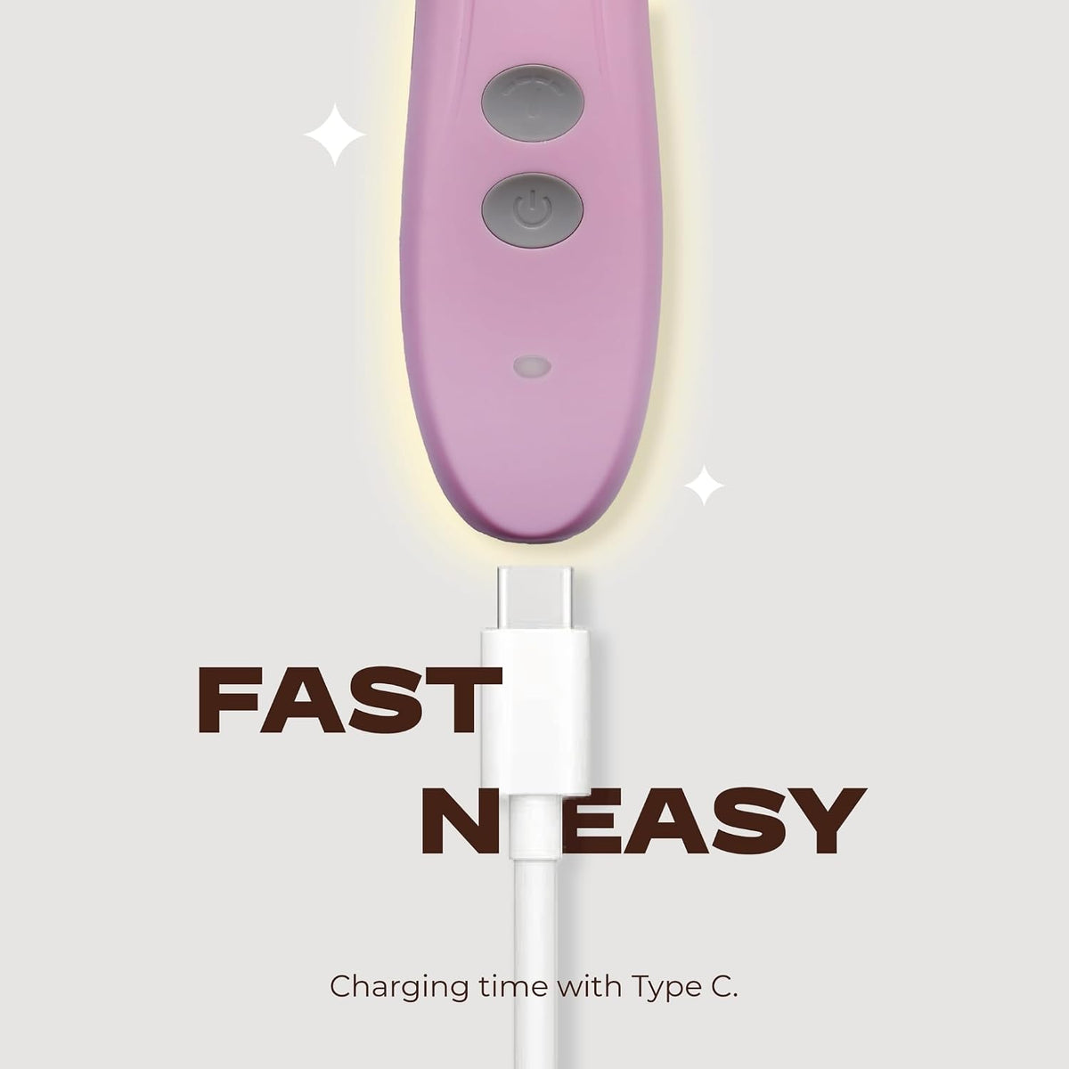 USB-C fast charging port view on the authentic Balmoni premium cordless animal clipper.