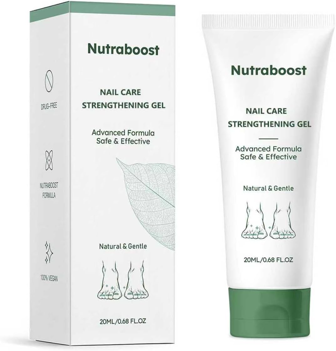 Earnendel Store Nutraboost Natural Nail Care Gel front view packaging box for brittle nail repair.