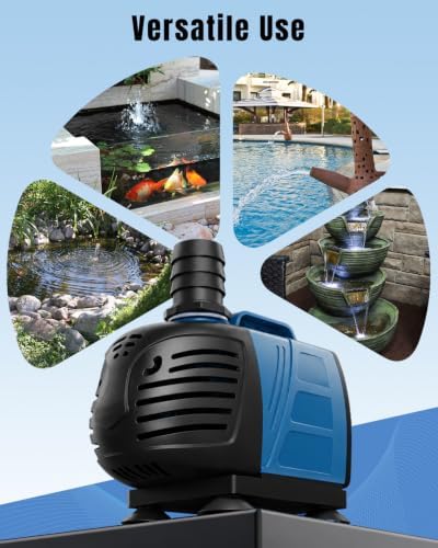 Uniclife 80 Watt water pump side profile with product dimensions and specifications