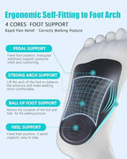 Side profile of 3/4 length orthotic insoles showing 30mm arch height.