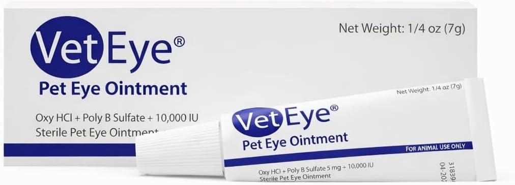VetEye Pet Eye Ointment front view packaging for broad spectrum animal eye care