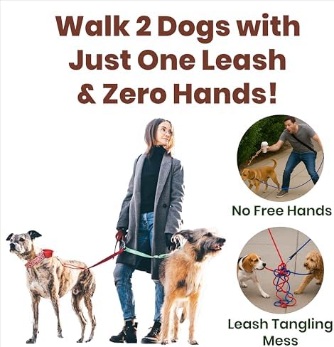 Blivorra dual dog leash bungee expansion view