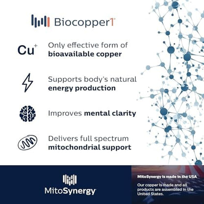 MitoSynergy full spectrum bioavailable copper capsules for mental clarity